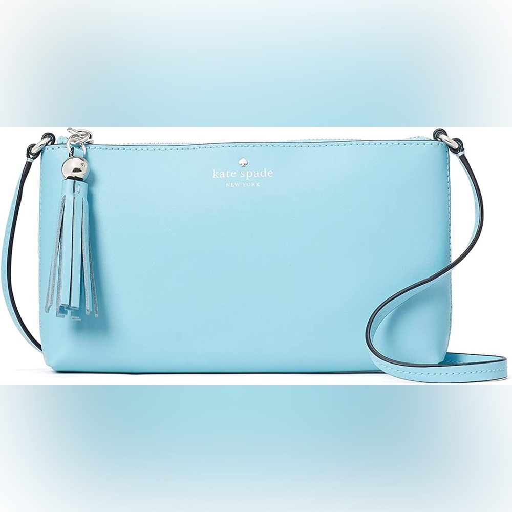 Like New Kate Spade Ivy Street Leather Crossbody - Fountain Blue - Picture 7 of 11